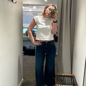 White agolde top size small